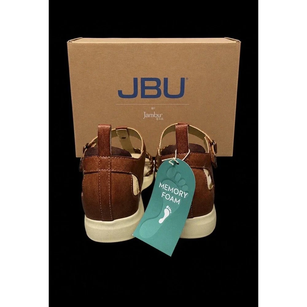 JBU Jambu Prague Women’s Sandal Size 8.5M Braided Two Tone Brown & Bronze New